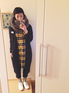 「Anisha（アニーシャ）のアイテム」を使った、asamiiixさん（レディース・157cm）の冬コーディネート