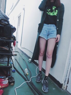 「アイテム（ピーコート）」を使った、Zoey💕さん（レディース・168cm・10代）の春コーディネート