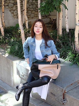 「BALENCIAGA」｜「アイテム（ブーティ）」を使った、Ces pさん（レディース・165cm）の秋コーディネート