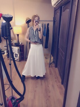 「NET（ネット）のアイテム（スタジャン）」を使った、Rx +さん（レディース・165cm）の夏コーディネート