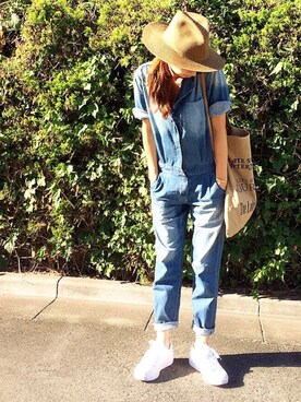 「TODAYFUL（トゥデイフル）のVintageトートバッグ（トートバッグ）」を使った、kk_kkさん（レディース・160cm）の夏コーディネート