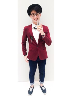 「G2000 （ジートゥサウザンド）のアイテム（トップス）」を使った、Ryan 진치원 さん（メンズ・170cm）の夏コーディネート