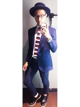 「TOPMAN（トップマン）のアイテム（フォーマルスーツ/小物）」を使った、Ryan 진치원 さん（メンズ・170cm）の冬コーディネート