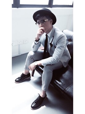 「TOPMAN（トップマン）のアイテム（フォーマルスーツ/小物）」を使った、Ryan 진치원 さん（メンズ・170cm）の春コーディネート