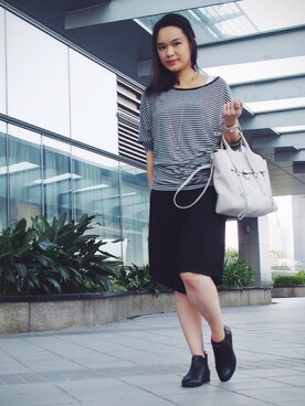 「ALDO（アルド）のアイテム（ブーティ）」を使った、Karenさん（レディース・163cm）の秋コーディネート
