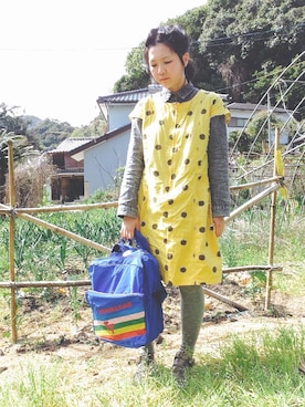 「春ワンピ」｜「アイテム（その他シューズ）」を使った、🐻ぽー🐻さん（レディース・160cm）の春コーディネート