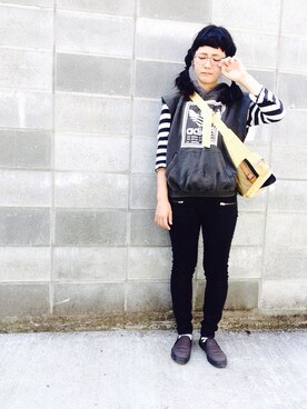 「MISTICKS（ミスティックス）のアイテム」を使った、🐻ぽー🐻さん（レディース・160cm）の秋コーディネート