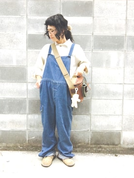 「RHRB（アールエイチアールビー）のアイテム」を使った、🐻ぽー🐻さん（レディース・160cm）の冬コーディネート