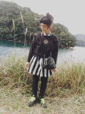 「MISTICKS（ミスティックス）のアイテム」を使った、🐻ぽー🐻さん（レディース・160cm）の春コーディネート