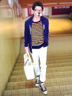 「Arnold Palmer（アーノルドパーマー）のアイテム（パンツ）」を使った、TONKATSUさん（メンズ・172cm）の春コーディネート