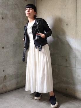 「rxmance（ロマンス）のアイテム」を使った、sayuri maedaさん（レディース・150cm）の夏コーディネート