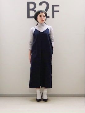 「ADAM ET ROPE'（アダムエロペ）のアイテム（ハンチング/ベレー帽）」を使った、sayuri maedaさん（レディース・150cm）の秋コーディネート