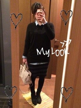 「DRWCYS（ドロシーズ）のアイテム（チェスターコート）」を使った、☆milk☆さん（レディース・159cm）の冬コーディネート
