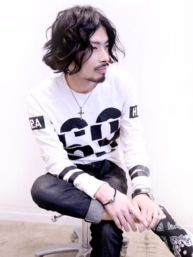 「n(n) BY NUMBER (N)INE（エヌエヌバイナンバーナイン）のアイテム（スニーカー）」を使った、Takashi  Ichihashiさん（メンズ・173cm）の冬コーディネート