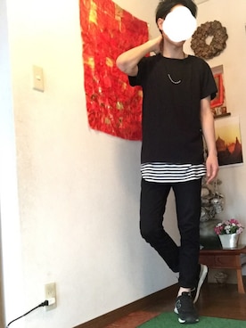 「NEWBALANCE」｜「アイテム（アクセサリー）」を使った、LUKEさん（メンズ・181cm）の夏コーディネート