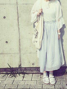 「#レース」｜「アイテム（ジャケット/アウター）」を使った、さきてぃさん（レディース・164cm）の夏コーディネート