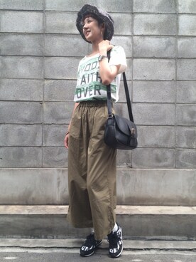 「SLOW（スロウ）のアイテム（パンツ）」を使った、zakkyさん（レディース・159cm）の夏コーディネート