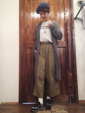 「SLOW（スロウ）のアイテム（パンツ）」を使った、zakkyさん（レディース・159cm）の秋コーディネート