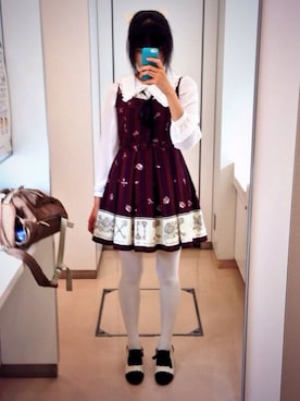「axes femme（アクシーズファム）のアイテム（ブーティ）」を使った、❀千(sen)❀さん（レディース・166cm）の秋コーディネート