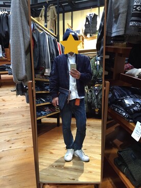 「SEVENDAYS=SUNDAY（セブンデイズサンデイ）のアイテム（ミリタリージャケット）」を使った、tatsuさん（メンズ・163cm）の冬コーディネート