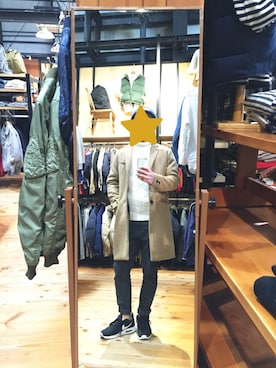 「CONVERSE（コンバース）のアイテム（ニットキャップ/ビーニー）」を使った、tatsuさん（メンズ・163cm）の冬コーディネート