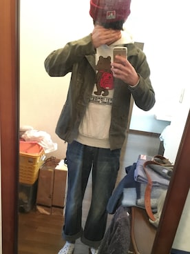「アイテム（オールインワン・サロペット）」を使った、Taki(プチプラ)さん（メンズ・180cm・20代）の冬コーディネート