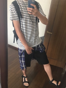 Taki(プチプラ)さん（メンズ・180cm）の夏コーディネート