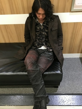 「TORNADO MART（トルネードマート）のアイテム」を使った、KAWAKAMIさん（メンズ・176cm）の冬コーディネート