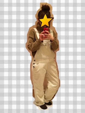 「BEAMS（ビームス）のアイテム（サロペット/オーバーオール）」を使った、gahoさん（レディース・153cm）の秋コーディネート
