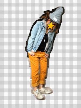 「aiko」｜「アイテム（デニムジャケット）」を使った、gahoさん（レディース・153cm）の秋コーディネート