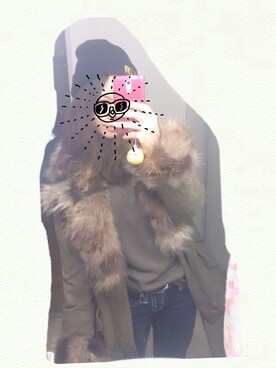 「ROYAL PARTY（ロイヤルパーティー）のアイテム（モッズコート）」を使った、aya me⑅◡̈* さん（レディース・155cm）の冬コーディネート