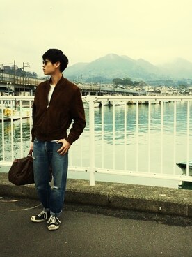 「vintage style」｜「アイテム（ブルゾン）」を使った、タイキミシマさん（メンズ・179cm）の春コーディネート