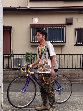 「mercibeaucoup,（メルシーボークー）のアイテム（腕時計）」を使った、ぬんさん（メンズ・163cm）の夏コーディネート