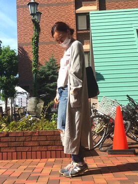 「EMODA（エモダ）のアイテム（トートバッグ）」を使った、らんこ.＊さん（レディース・158cm）の秋コーディネート