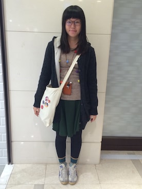 「彩色」｜Quorra Wangさん（レディース・170cm）の冬コーディネート