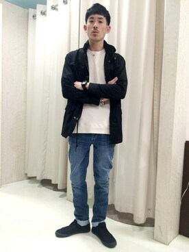 「MORGAN DE TOI（モルガンドゥトワ）のアイテム」を使った、tsuru0913さん（メンズ・169cm）の春コーディネート