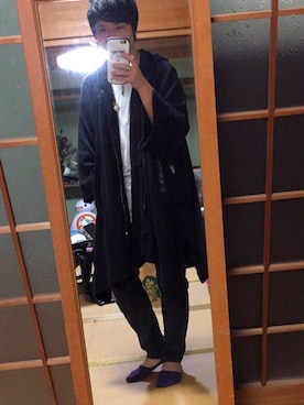 「YEVS（イーブス）のアイテム（チノパンツ）」を使った、Akiさん（メンズ・166cm）の秋コーディネート