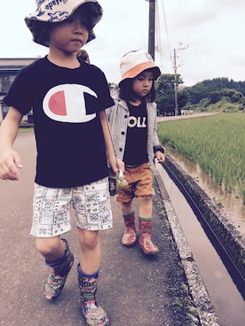 「ROLL（ロール）のアイテム」を使った、ハンマーさん（キッズ・120cm）の夏コーディネート