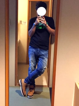 「VANS（バンズ）のアイテム（レインシューズ）」を使った、WSEさん（メンズ・171cm）の夏コーディネート