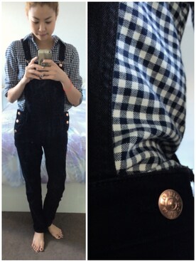 「H&M（エイチ・アンド・エム）のアイテム（つなぎ/オールインワン）」を使った、LiYingさん（レディース・163cm）の秋コーディネート