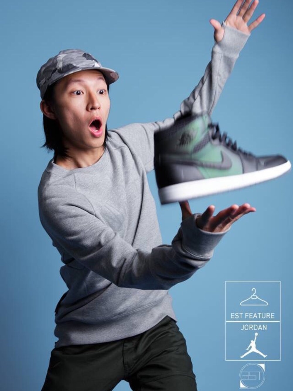 「bapy、A BATHING APE、nike sb 、aj1、PUBLISH、AIR JORDAN、NIKE」｜「A BATHING APEのアイテム（キャップ、グレー系）」を使った、SunnySashaSunさん（メンズ・175cm）の秋コーディネートの1枚目の写真