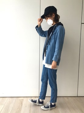 「Lee（リー）のアイテム」を使った、EMiさん（レディース・153cm）の春コーディネート