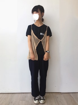 「水晶」｜EMiさん（レディース・153cm）の夏コーディネート