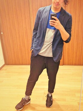 「仕事着」｜「アイテム（その他アウター）」を使った、後藤友弘さん（メンズ・177cm）の春コーディネート