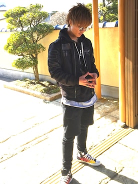 「handmade」｜「アイテム（ミリタリージャケット）」を使った、Jackさん（メンズ・171cm）の春コーディネート