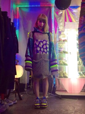 パーカーを使った サイケデリック のレディース人気ファッションコーディネート Wear