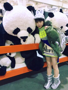 「アイテム（ブーツ、シルバー系）」を使った、TA2YUKIさん（レディース・153cm）の冬コーディネート