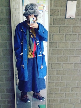 「ライブ」｜「アイテム（ダッフルコート）」を使った、tomさん（レディース・156cm）の冬コーディネート