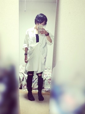 「UNIQLO（ユニクロ）のWOMEN ウルトラストレッチジーンズ（デニムパンツ）」を使った、tomさん（レディース・156cm）の夏コーディネート