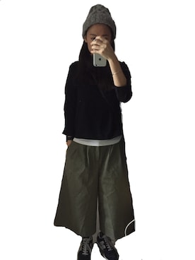 「NEWBALANCE」｜「アイテム（ニットキャップ/ビーニー）」を使った、Kiannbooさん（レディース・163cm）の冬コーディネート